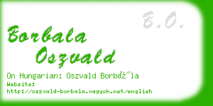 borbala oszvald business card